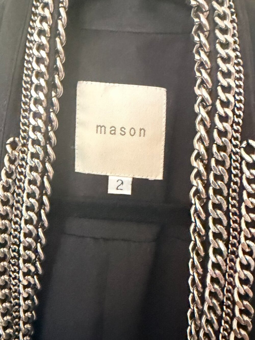 Mason by Michelle Mason Chain Lapel Blazer (2) - Picture 2 of 3